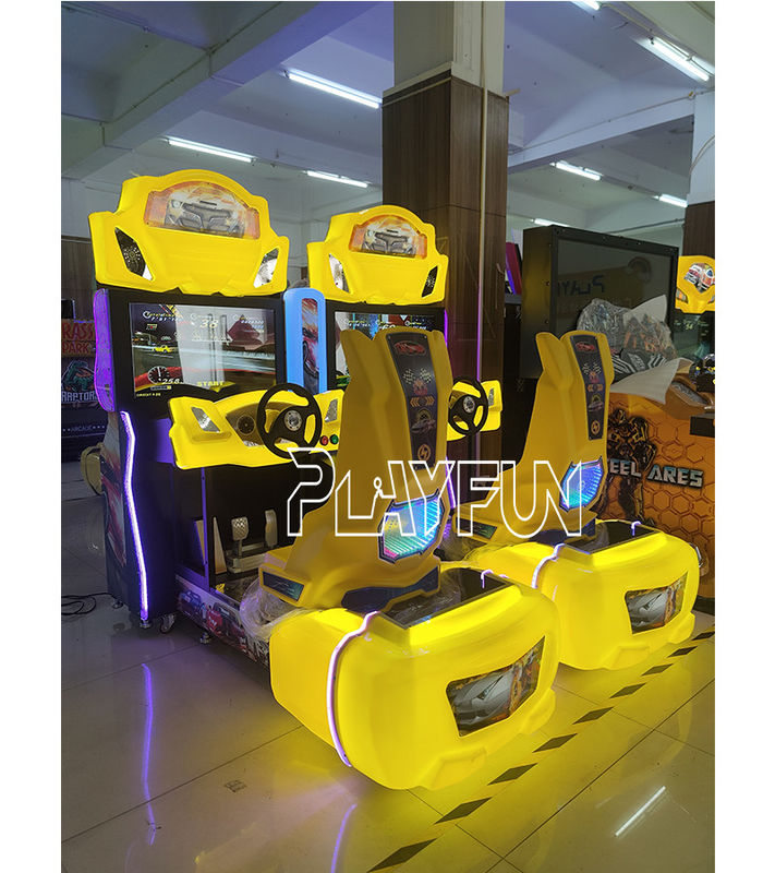 Playfun Indoor Amusement Video Game Coin Operated 32 Inch Lcd Twin Outrun 2 Players Arcade Racing Simulator Driving Game Machine