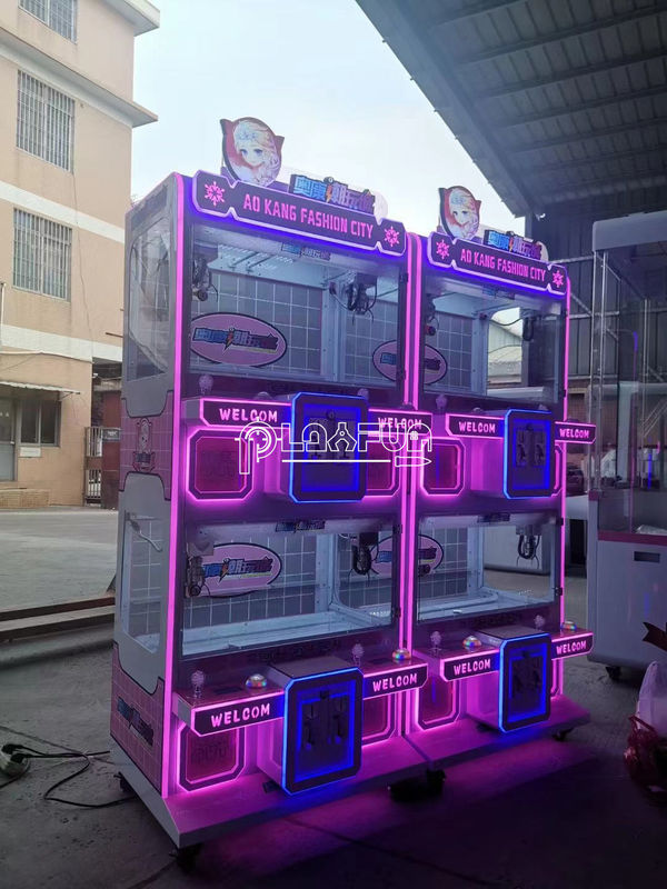 Coin Operated Games Arcade Kids Game Transparent Glass Small 4 Players Mini Claw Crane Machine Prizes