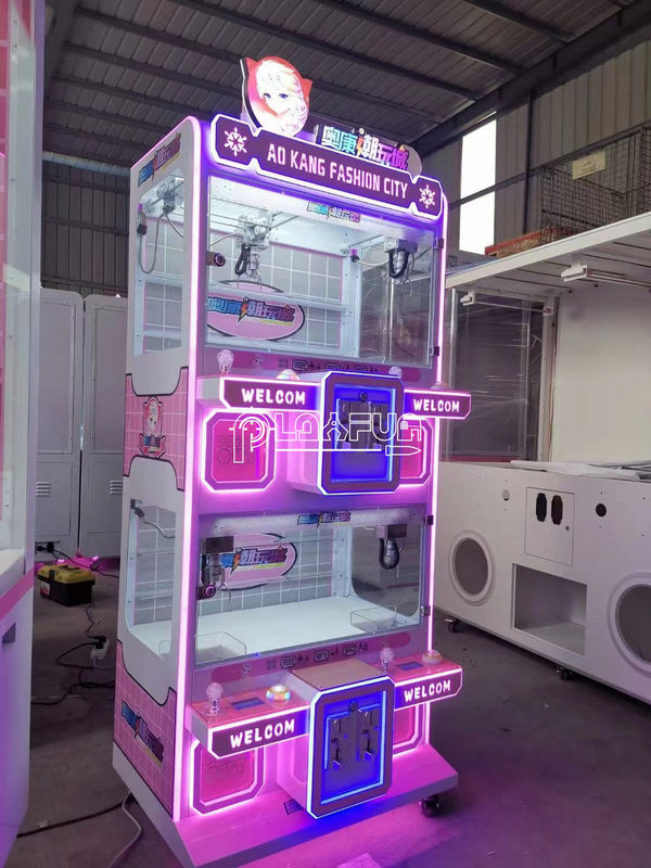 Coin Operated Games Arcade Kids Game Transparent Glass Small 4 Players Mini Claw Crane Machine Prizes