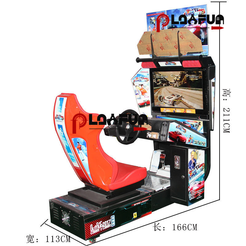 PlayFun India Cheap and Cost-effective 32 LED Outrun Car  Racing Game Machine Drive Simulator Machine