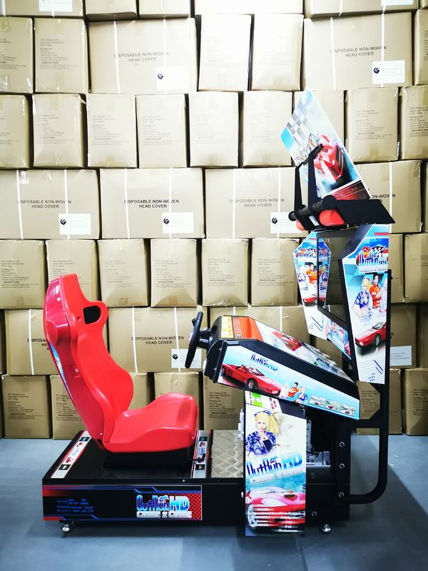 PlayFun India Cheap and Cost-effective 32 LED Outrun Car  Racing Game Machine Drive Simulator Machine
