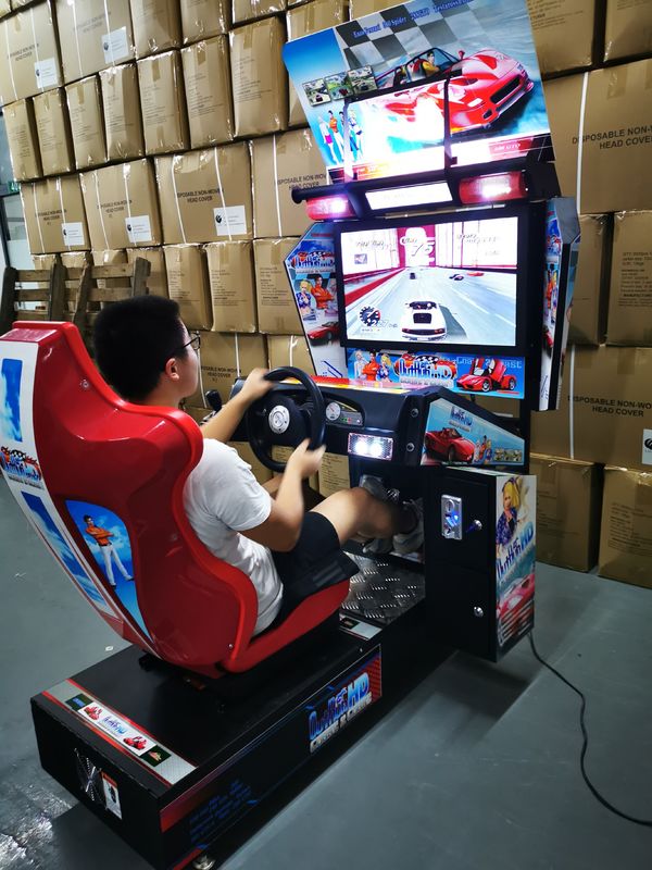 PlayFun India Cheap and Cost-effective 32 LED Outrun Car  Racing Game Machine Drive Simulator Machine