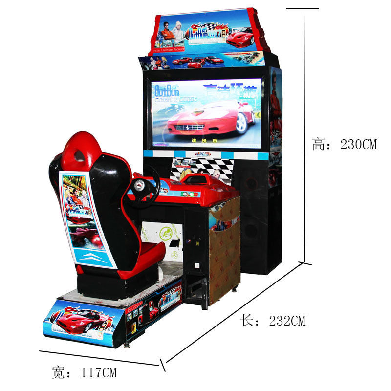 42 Inch Malaysia Arcade Racing Car Game Machine Coin Operated Outrun Driving Game Machine