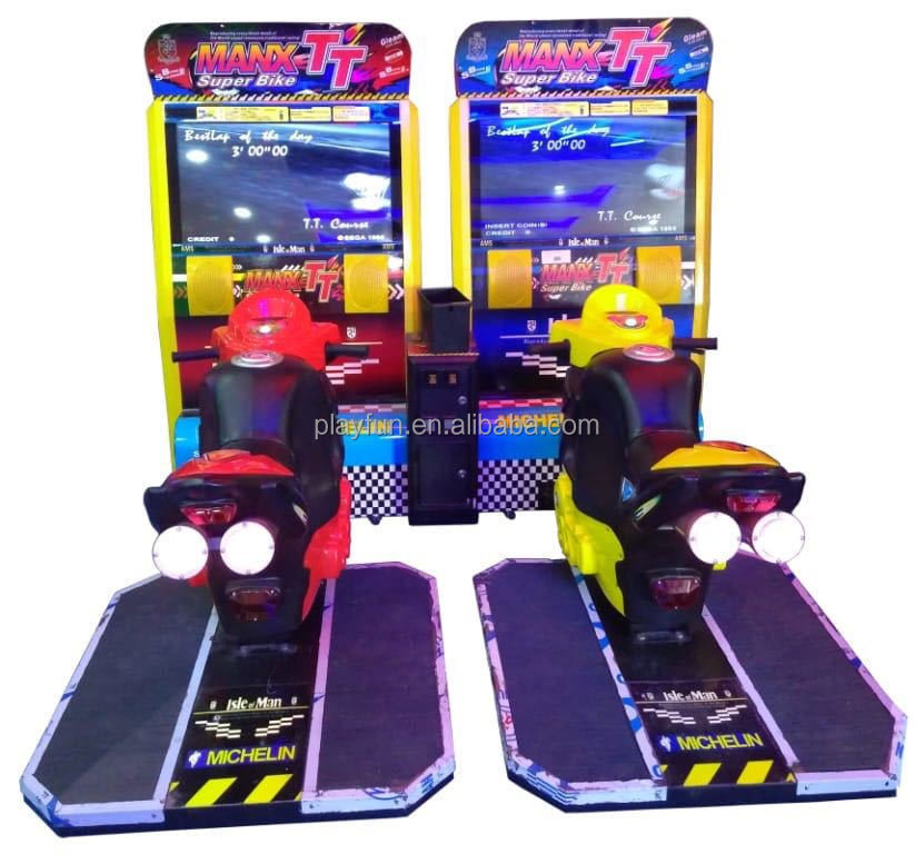 Indoor-Spielplatz Commercial Game Park Indien 32 LED Maxx TT Einzel Twin Bike Fahrmaschine Auto Rennspiel Simulator