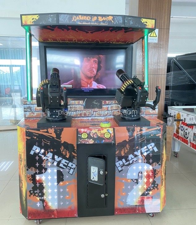 Coin Operated Arcade 55 Inch LCD Rambo Gun Shooting Simulator Game Machine Rambo Arcade Machine