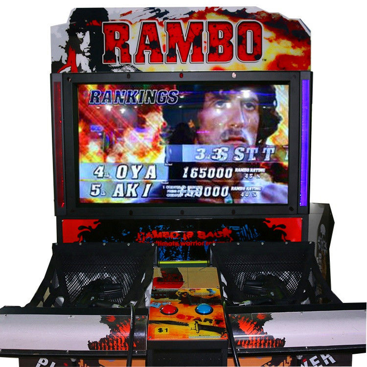 Coin Operated Arcade 55 Inch LCD Rambo Gun Shooting Simulator Game Machine Rambo Arcade Machine