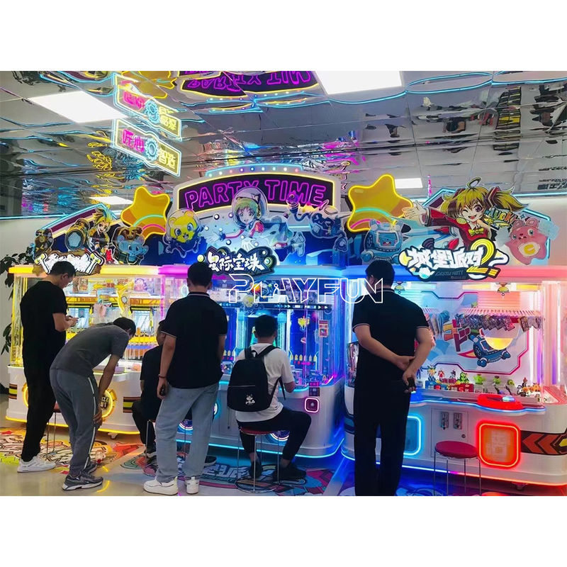 PlayFun Hot Selling High Quality Hammer Treasure Coin Operated Prize Gift Vending Clamp Game Machine for Shopping Mall