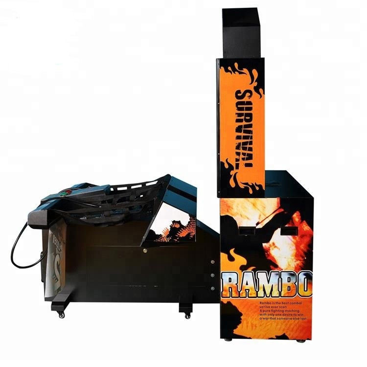 Hot Selling Coin Operated Indoor Arcade Game Machine Shooting Rambo Shooting Video Game Machine for Amusement Park