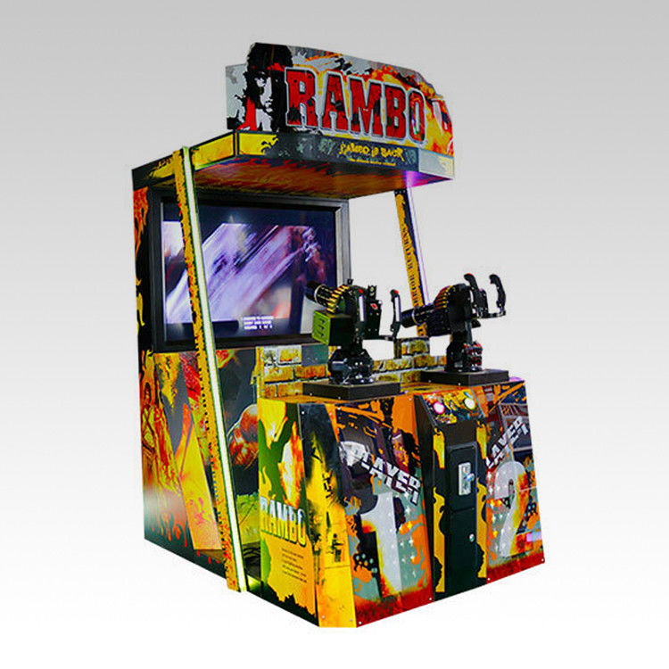 Hot Selling Coin Operated Indoor Arcade Game Machine Shooting Rambo Shooting Video Game Machine for Amusement Park