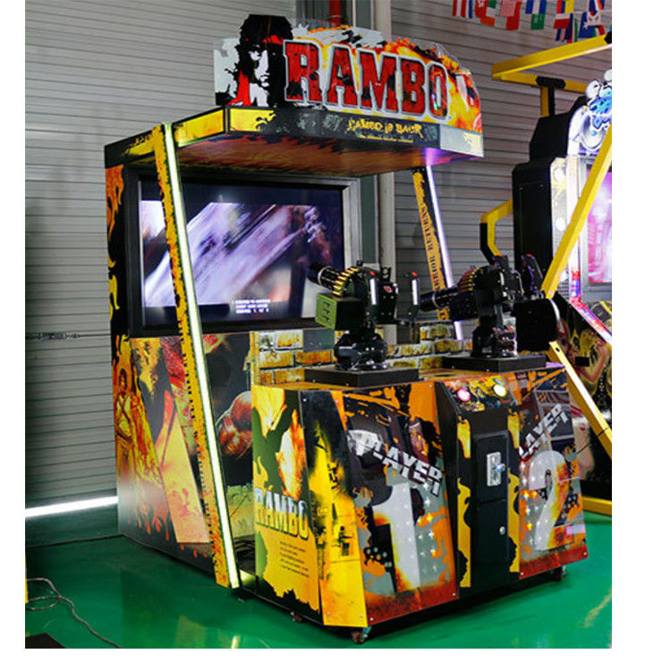 Hot Selling Coin Operated Indoor Arcade Game Machine Shooting Rambo Shooting Video Game Machine for Amusement Park