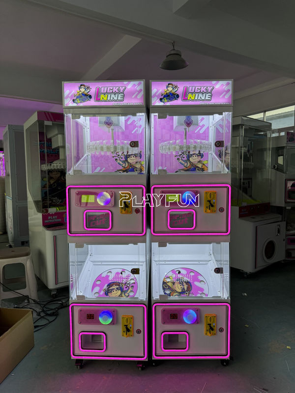Hot Sale Probability Controllable Amusement 2 in 1 Lucky Nine Mini 24 Clip Prize Clamp and Capsule Ball Gift Game Machine