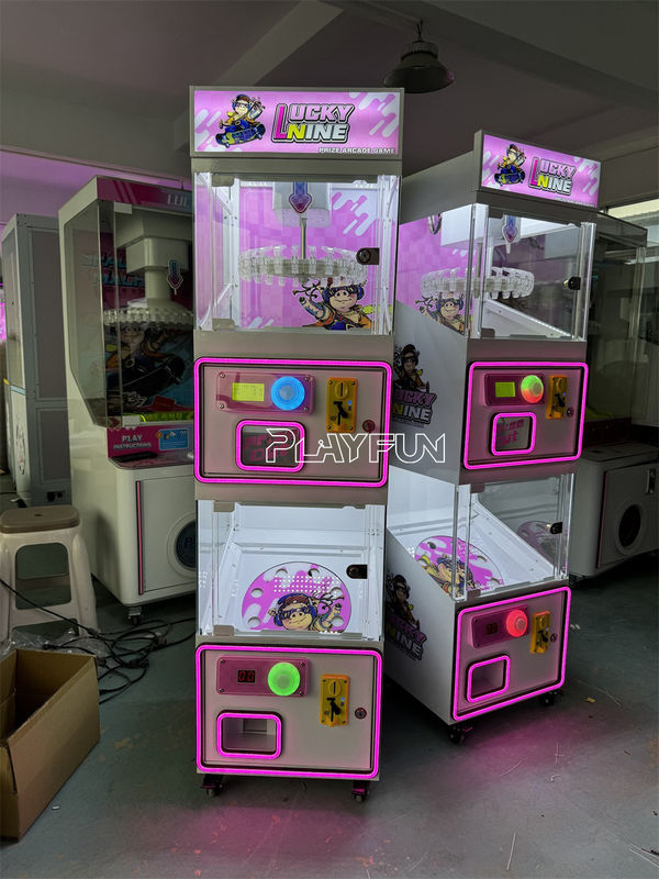 Hot Sale Probability Controllable Amusement 2 in 1 Lucky Nine Mini 24 Clip Prize Clamp and Capsule Ball Gift Game Machine