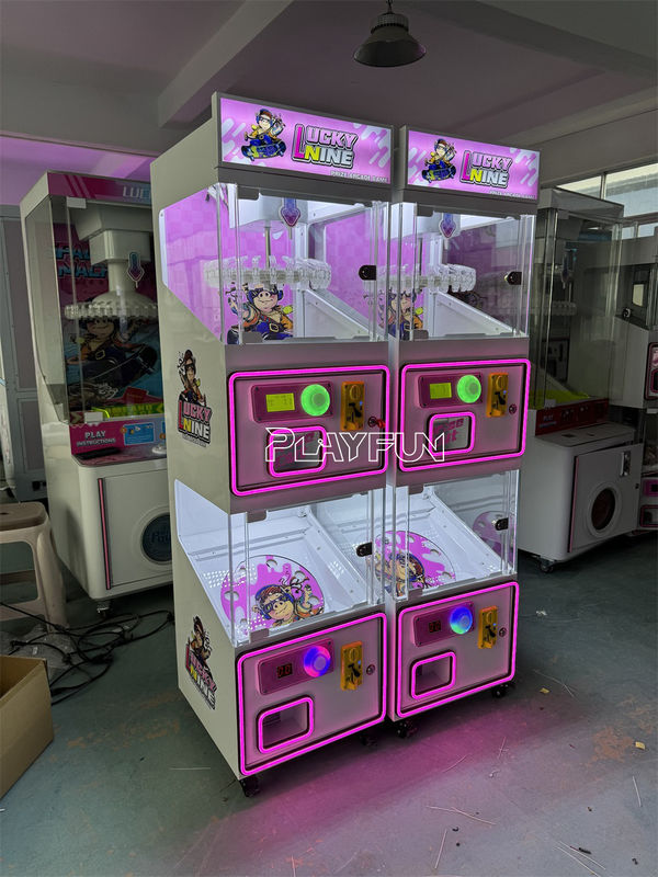 Hot Sale Probability Controllable Amusement 2 in 1 Lucky Nine Mini 24 Clip Prize Clamp and Capsule Ball Gift Game Machine
