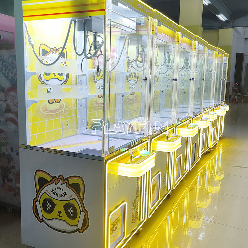 Playfun Hot Sell Coin Operated Multiple Colour Usa Plush Doll Toy Claw Crane Machine Star Claw Prize Game Machine