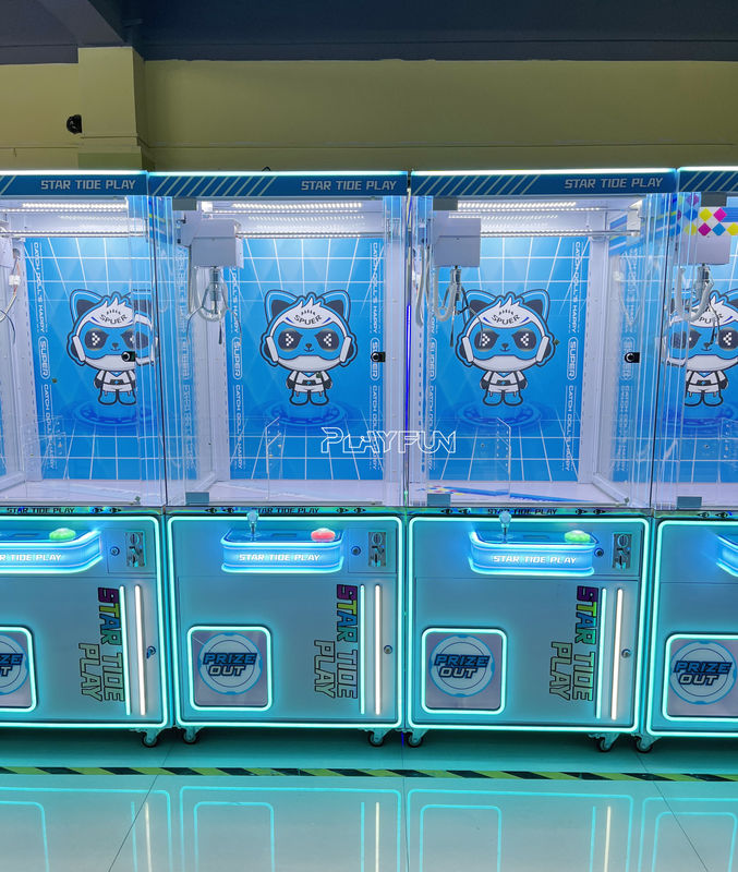 Playfun Hot Sell Coin Operated Multiple Colour Usa Plush Doll Toy Claw Crane Machine Star Claw Prize Game Machine