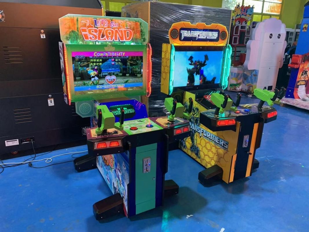 Indoor Commercial Amusement Park Let's Go Island Small Arcade Tv Video Gun Shooting Game Machine for Children Kids FEC