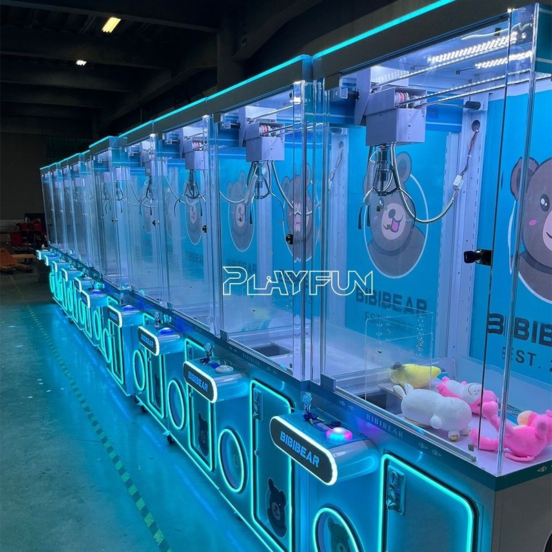 Playfun New Design  Metals Bear Claw Doll Machine Automatic Doll Claw Crane Machine for Indoor Amusement Park