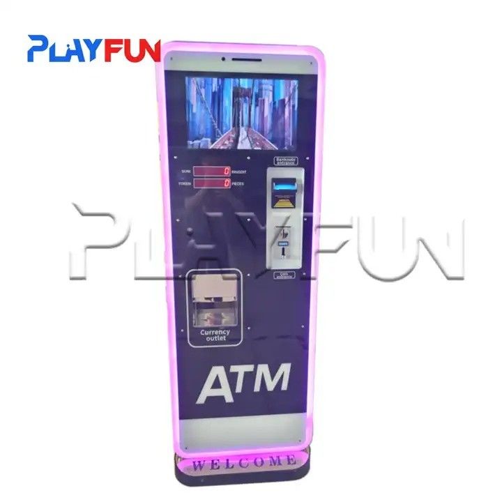 ATM Token Exchange Game Machines  with Bill and Coin  Change Token Vending Arcade LCD Machine
