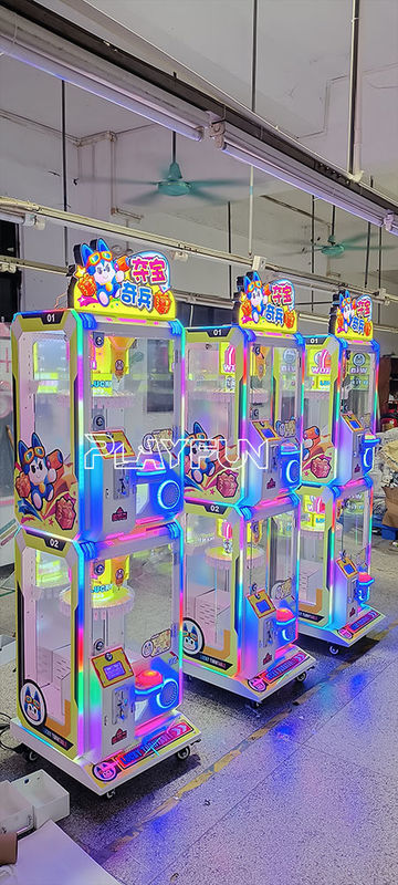 PlayFun Good Quality Amusement Park Coin Operated Gift Game Machine 30 Clips 2 Players Mini Clamp Clips Prize Vending Machine