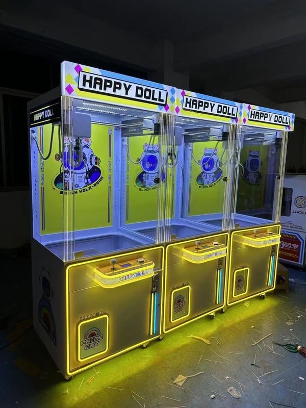 PlayFun Indoor Cheap Arcade Games Transparent Claw Machine New Design Claw Crane Machine for Video Game City