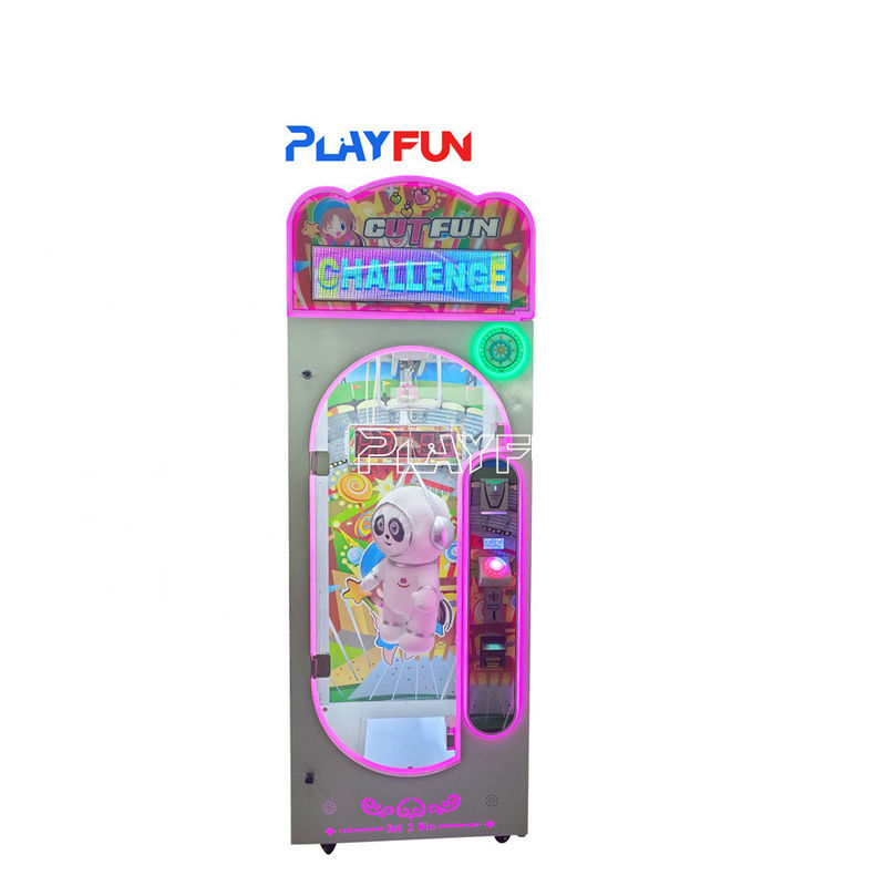 Time Out 10 Seconds  Challenge Lucky  777 Coin Operated Barber Cut Arcade Game Cutting Gift Toy Scissor Cut Prize Machine