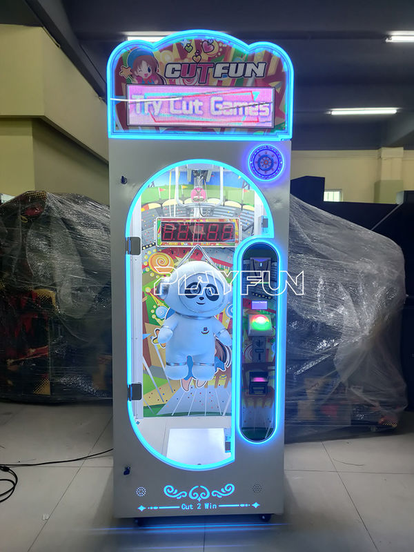 Time Out 10 Seconds  Challenge Lucky  777 Coin Operated Barber Cut Arcade Game Cutting Gift Toy Scissor Cut Prize Machine