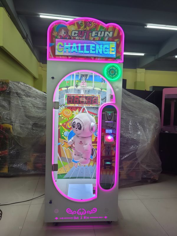 Time Out 10 Seconds  Challenge Lucky  777 Coin Operated Barber Cut Arcade Game Cutting Gift Toy Scissor Cut Prize Machine
