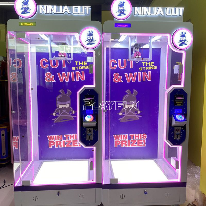 Playfun Ninja Coin Betrieben Arcade Schneiden Geschenk Schere Maschine Schneiden & 2 Gewinnpreis Maschine Schneiden Arcade Spiele