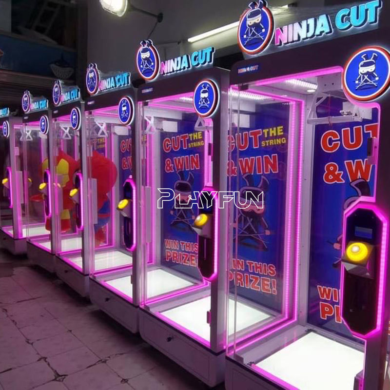 Playfun Ninja Coin Betrieben Arcade Schneiden Geschenk Schere Maschine Schneiden & 2 Gewinnpreis Maschine Schneiden Arcade Spiele