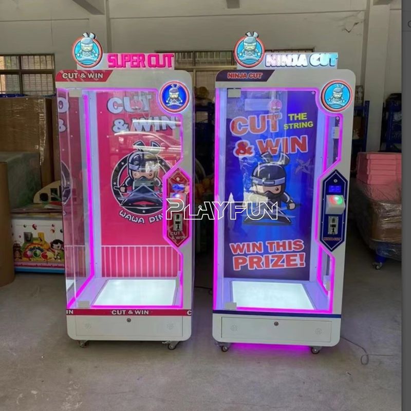 Playfun Ninja Coin Betrieben Arcade Schneiden Geschenk Schere Maschine Schneiden & 2 Gewinnpreis Maschine Schneiden Arcade Spiele