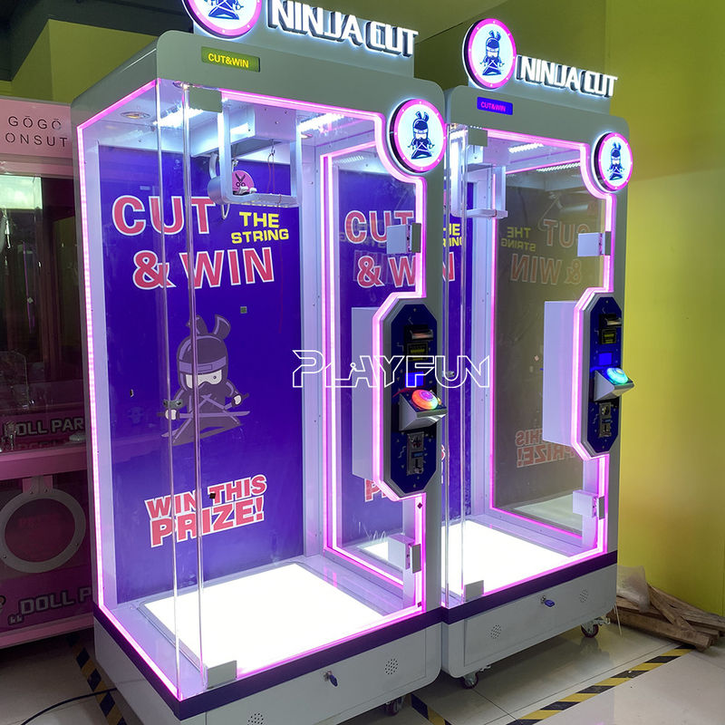 Playfun Ninja Coin Betrieben Arcade Schneiden Geschenk Schere Maschine Schneiden & 2 Gewinnpreis Maschine Schneiden Arcade Spiele