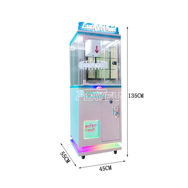 Wholesale Coin Operated Commercial Single Lucky Wheel Exquisite Gift Mini Clip Claw Clamps Prize Doll Machine Toy for Kids