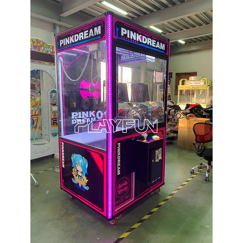 PlayFun Commercial Coin Arcade Games Big Size 960mm Xxl Claw Prize Doll Vending Machine Pink Dream Crane Claw Game Doll Machine
