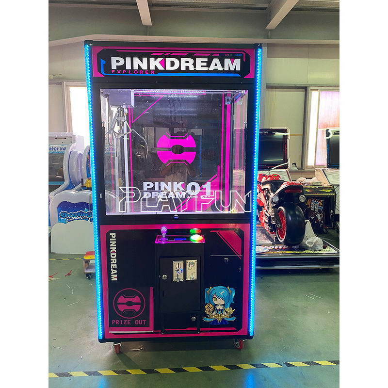 PlayFun Commercial Coin Arcade Games Big Size 960mm Xxl Claw Prize Doll Vending Machine Pink Dream Crane Claw Game Doll Machine
