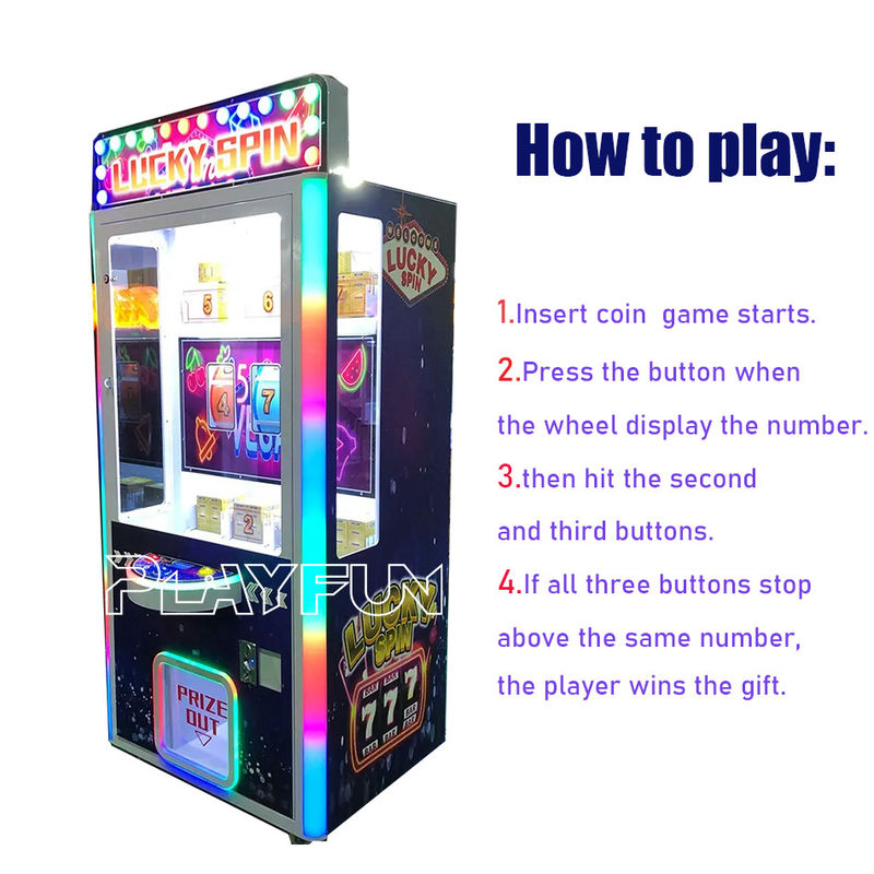 Playfun Indoor Coin Operated Arcade Game Machine Lucky Spin Amusement Prize Rolling Gift Machine Crane Vending Game Machine