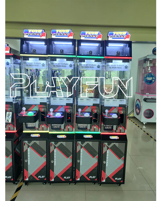 Playfun Games Coin Operated Arcade Games Crane Vending Prize Gifts Jackpot Box Toys World Mini Claw Machine with Bill Acceptor