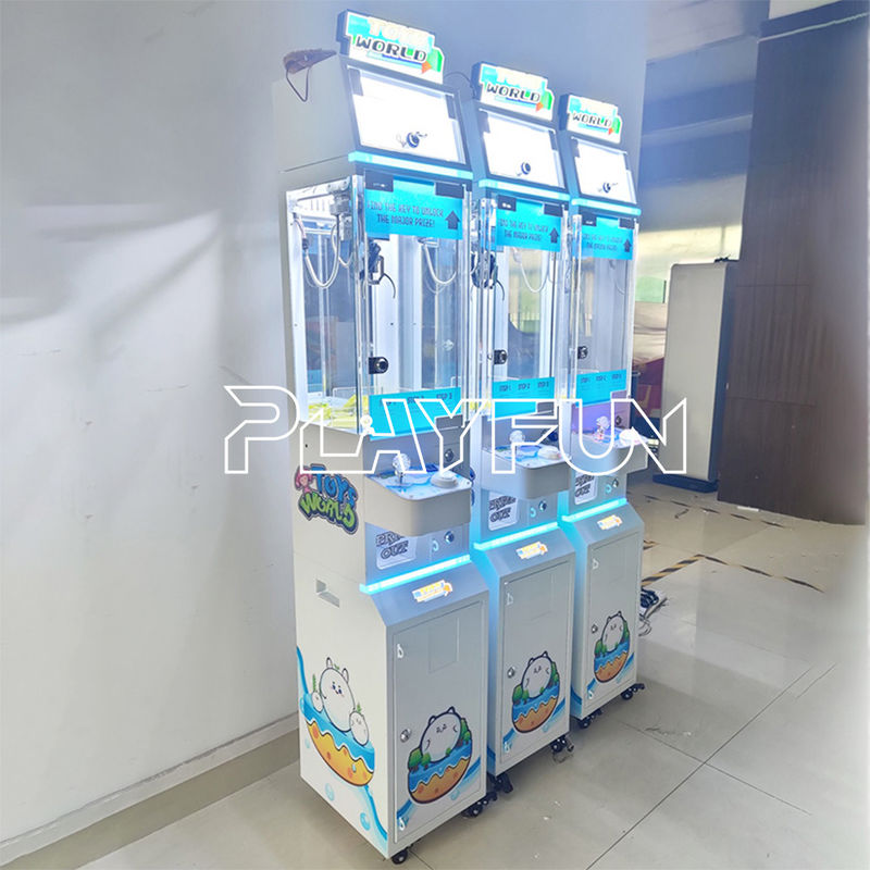 Playfun USA Popular Toys World Magic Key Mega Mini Claw Crane Machine Doll Vending Machine with a Locker Box