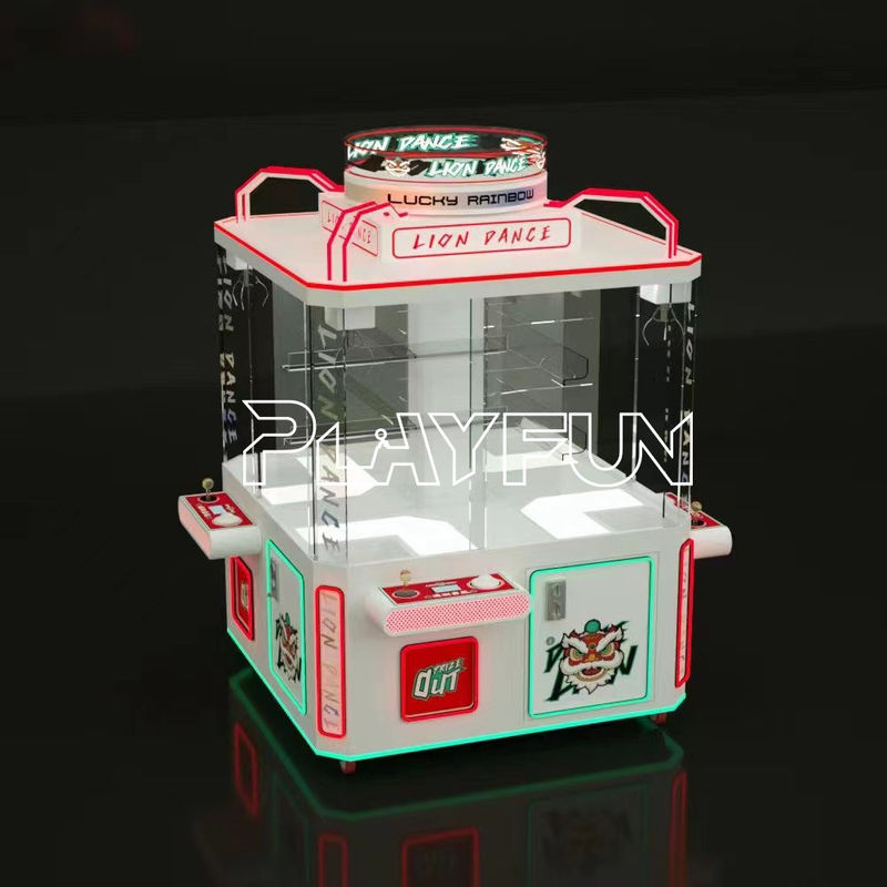 Low Price 4 Players Coin Operated Mini Claw Crane Machine Dolls Machines Arcade Game Toy Lucky Rainbox for Game Center