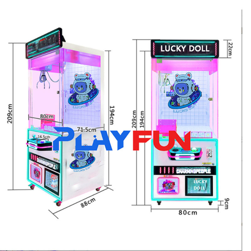 Playfun Shopping Mall Coin Operated Prize Games Dolls Catcher Crane Claw Game Machine Lucky Doll Claw Machines