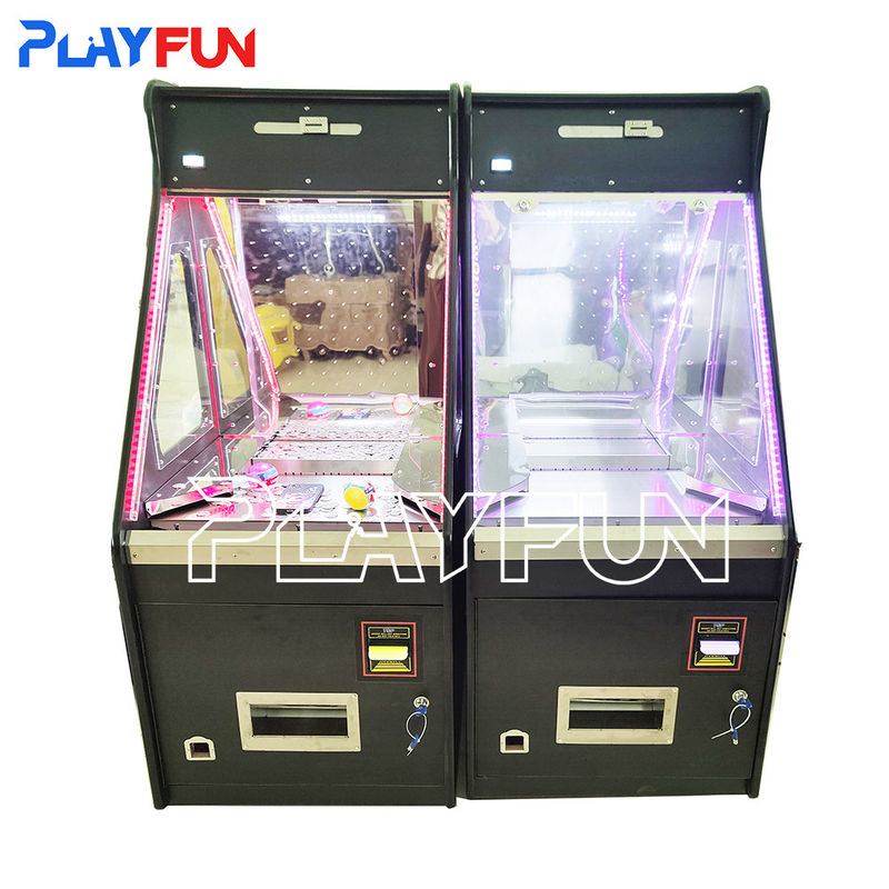 PlayFun USA Popular Quarter Full Black Coin Operated Bonus Hole Coin Pusher Arcade Game Coin Pusher Machine with Bill Change