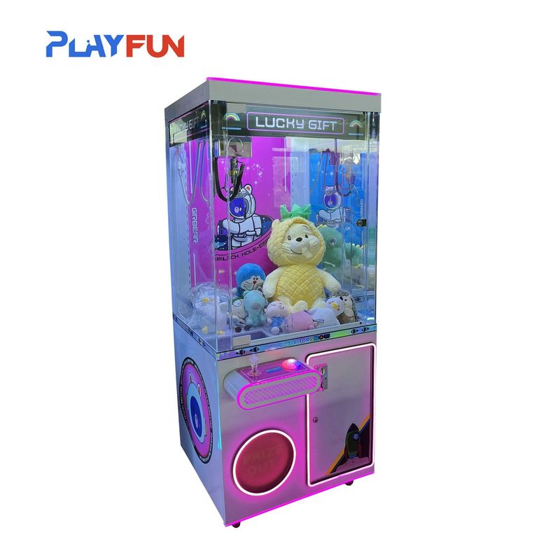 PlayFun Hot Sales Lucky Gift Coin Operated Plush Toy Doll Arcade Claw Crane Machine for Sale