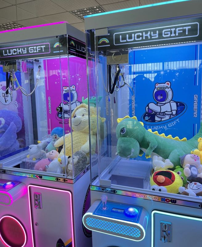 PlayFun Hot Sales Lucky Gift Coin Operated Plush Toy Doll Arcade Claw Crane Machine for Sale