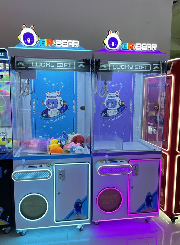 PlayFun Hot Sales Lucky Gift Coin Operated Plush Toy Doll Arcade Claw Crane Machine for Sale