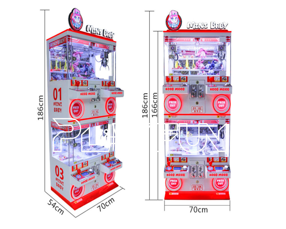 Customized logo Mini Claw Crane Games Boutique Prize Game Mini Baby Good Show 4 Players Mini Baby Claw Machine for Sale