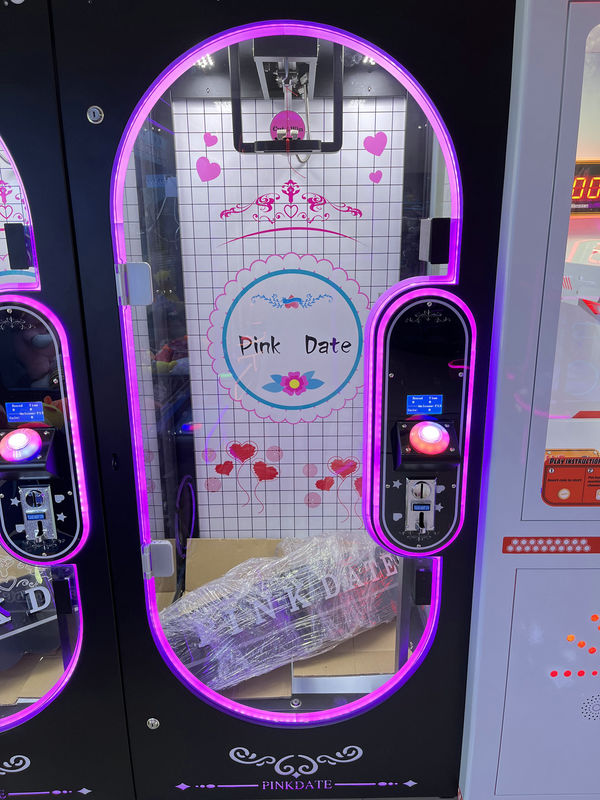 Playfun Coin Operated Pink Date Machine Cut 2 Win Prize Game Machine Big Stuffed Toys Scissors Game Machine