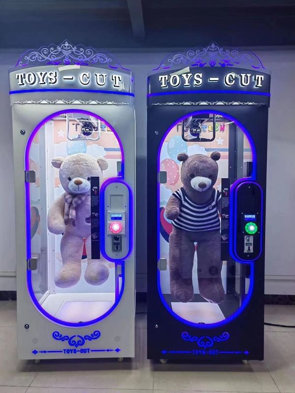 Playfun Coin Operated Pink Date Machine Cut 2 Win Prize Game Machine Big Stuffed Toys Scissors Game Machine