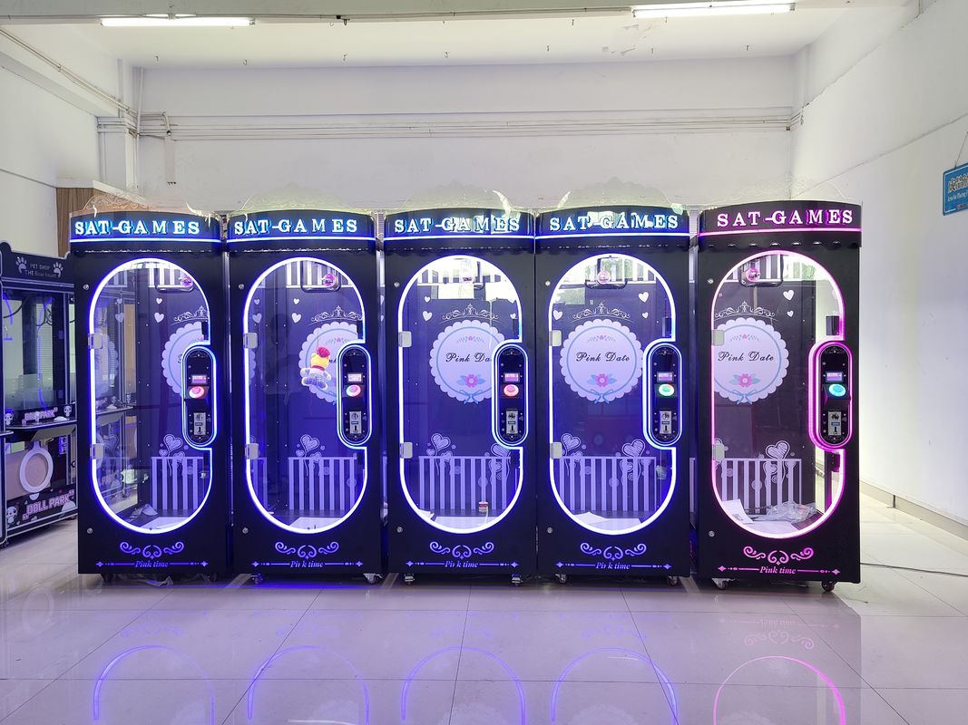 Playfun Coin Operated Pink Date Machine Cut 2 Win Prize Game Machine Big Stuffed Toys Scissors Game Machine