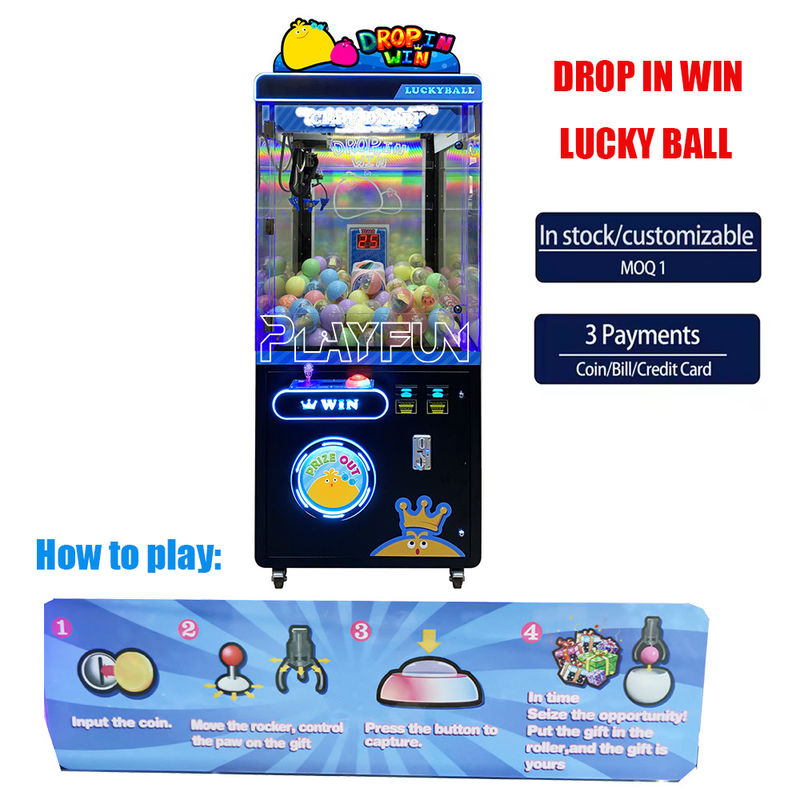 Playfun Brazil Popular  Lucky Ball  Prize Games Win the Ball Machine Drop in Win Capsule Toy Gift Arcade Games Machine