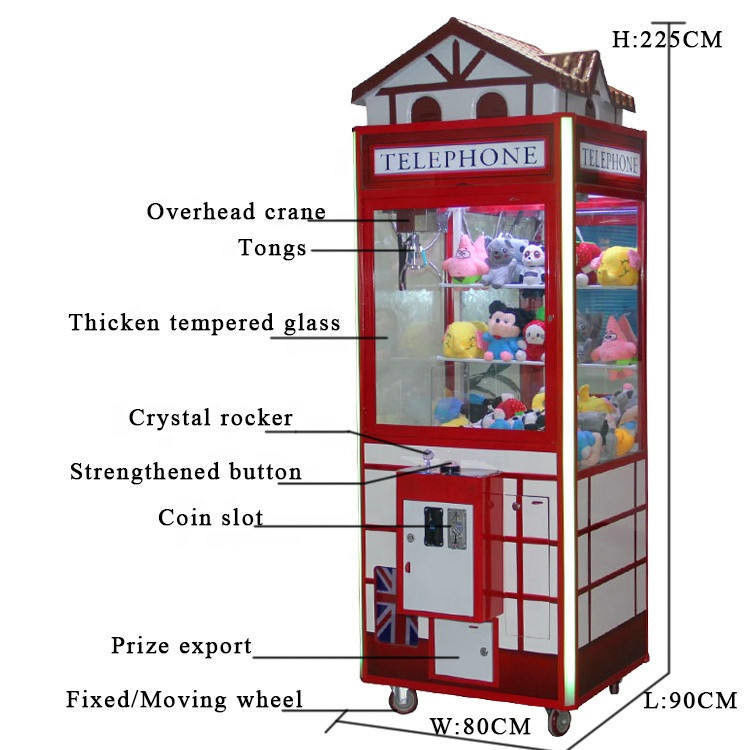 Playfun  Best Selling Coin Operated Indoor Child Doll Machine  Plush Doll Machine  Claw Machine Vending