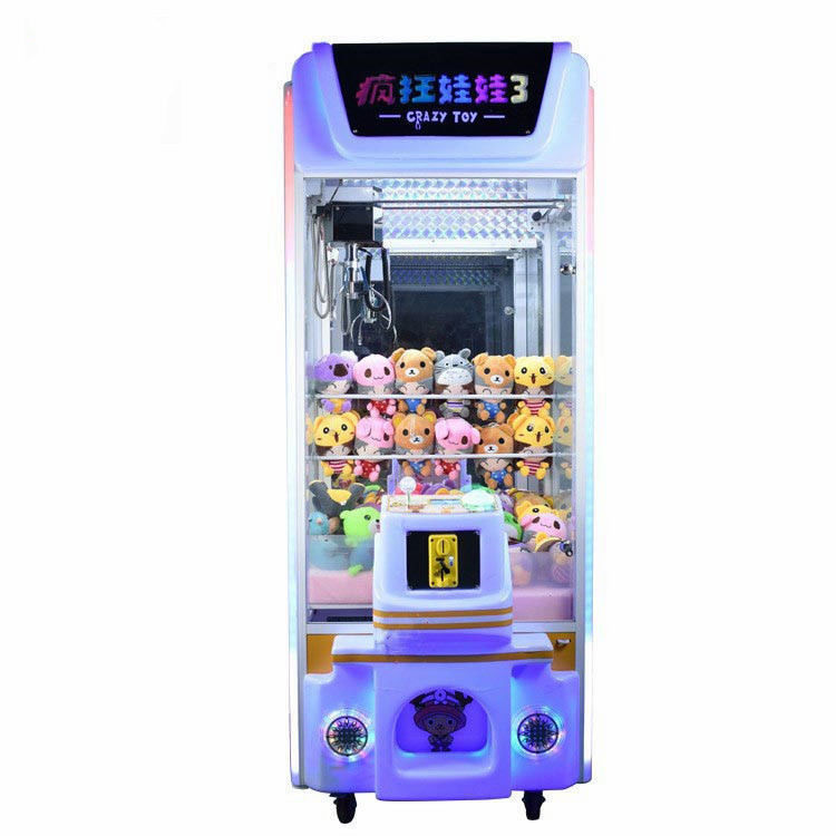 Playfun Factory Direct Sale Crazy Toys 3 Prize Crane Claw Coin Operated Game Machine Bonus Game Console